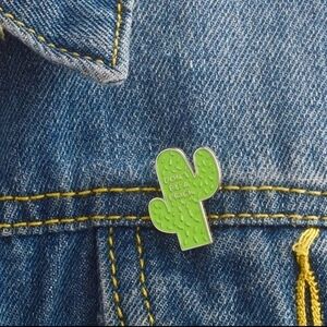 Funny cactus pin